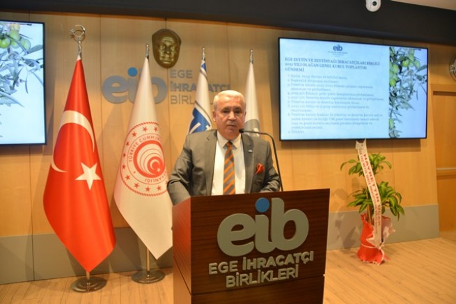Ege Zeytin ve Zeytinyağı İhracatçıları Birliği Başkanı Davut Er güven tazeledi  ..
