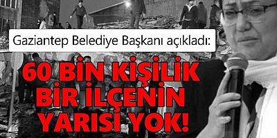 60 BİN KİŞİLİK İLÇENİN YARISI YOK OLDU .!