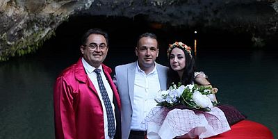 Altınbeşik  Mağarası yeni evlenen çiftlerin nikahları kıyıldığı mekan  oldu 
