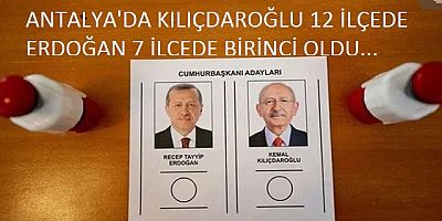 Antalya, Kılıçdaroğlu dedi! 12 ilçe Kılıçdaroğlu, 7 ilçe Erdoğan ..